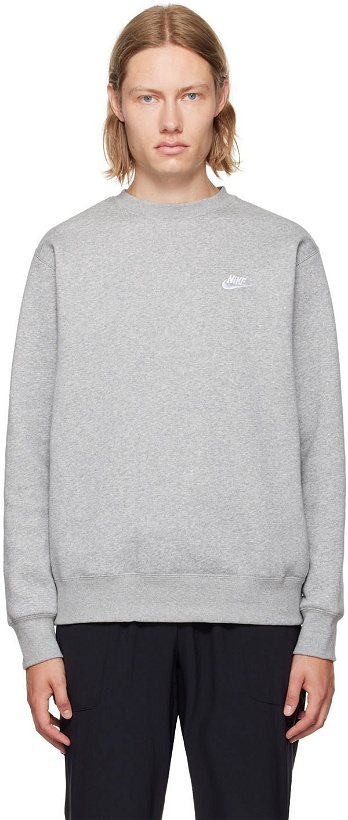 Photo: Nike Gray Sportswear Club Sweatshirt
