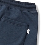 Schiesser - Vincent Tapered Fleece-Back Cotton-Jersey Sweatpants - Blue