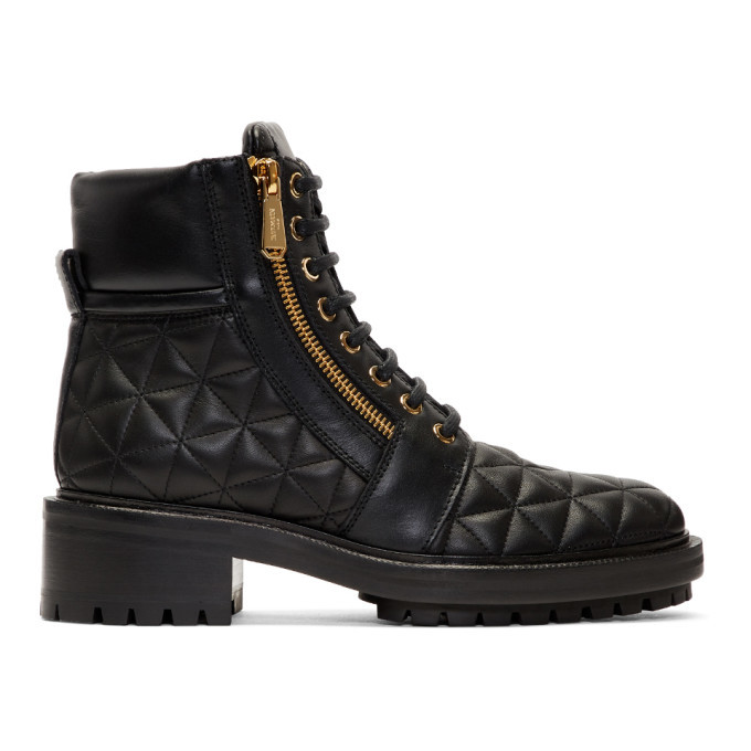 Balmain army combat discount zipped leather boots