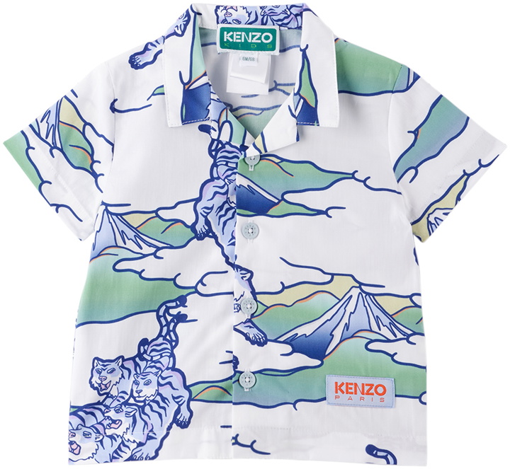 Photo: Kenzo Baby White Kenzo Paris Printed Shirt