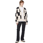 Rhude Black and White Check Hand-Knit Sweater