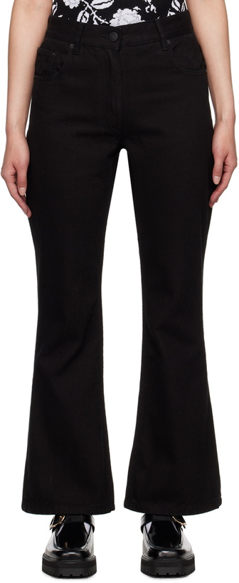Photo: Ernest W. Baker Black Flare Jeans