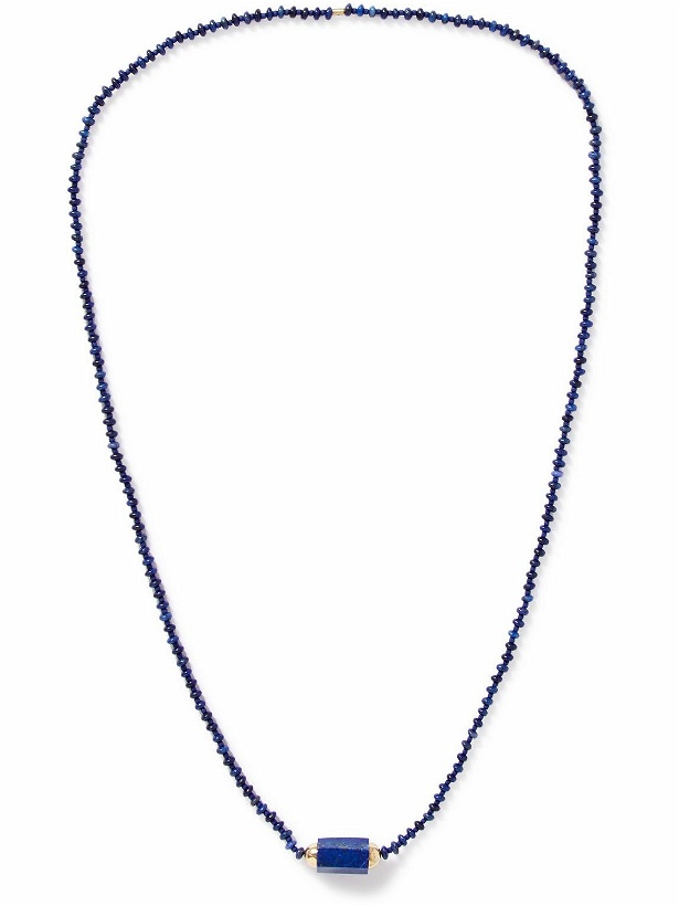 Photo: Luis Morais - 14-Karat Gold, Lapis Lazuli and Glass Beaded Necklace