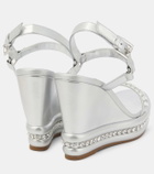 Christian Louboutin Pyrastrass metallic leather wedge sandals