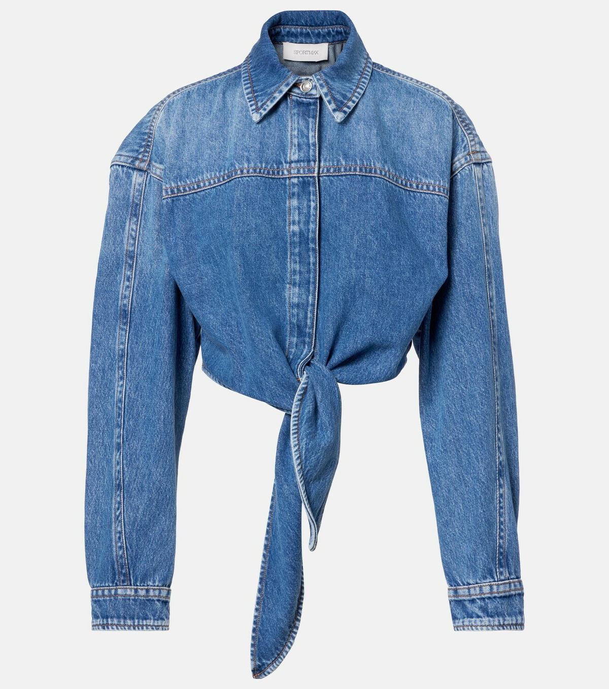 Sportmax Pevera cropped denim shirt