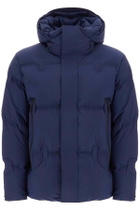 ZEGNA short down jacket with hood Blue