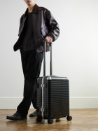 FPM Milano - Bank Light 55cm Leather-Trimmed Polycarbonate Spinner Suitcase