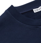 Loewe - Logo-Embroidered Loopback Cotton-Jersey Sweatshirt - Blue