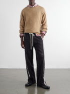 NAHMIAS - Repaired Wide-Leg Cotton-Jersey Drawstring Sweatpants - Black