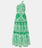 Farm Rio Sweet Garden Green cotton maxi dress