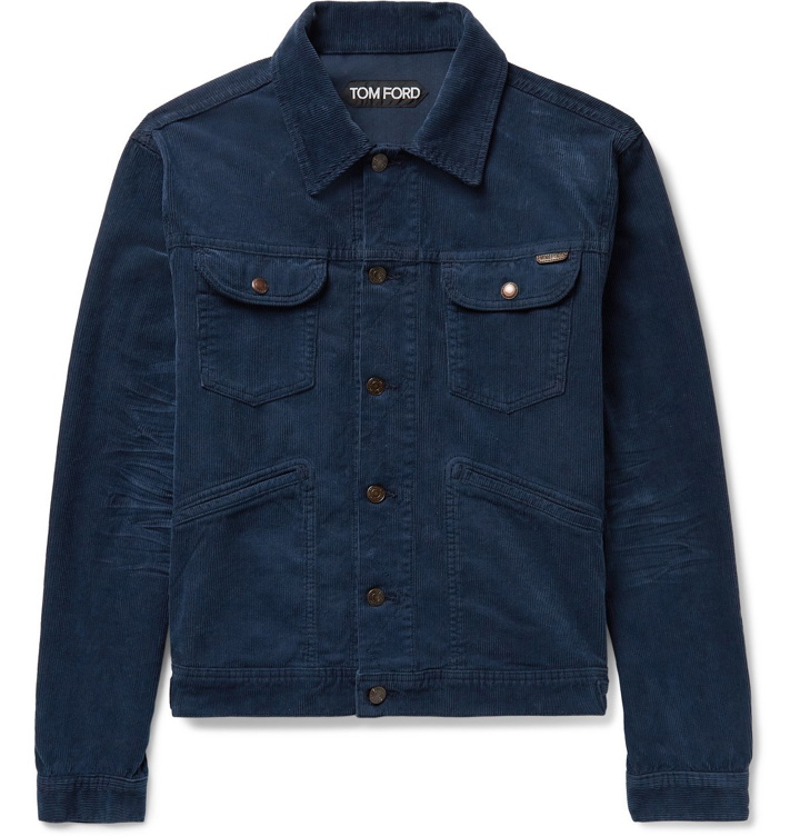 Photo: TOM FORD - Cotton-Blend Corduroy Jacket - Blue