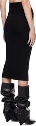 Max Mara Leisure Black Melk Midi Skirt