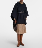 Moncler Belted wool-blend cape