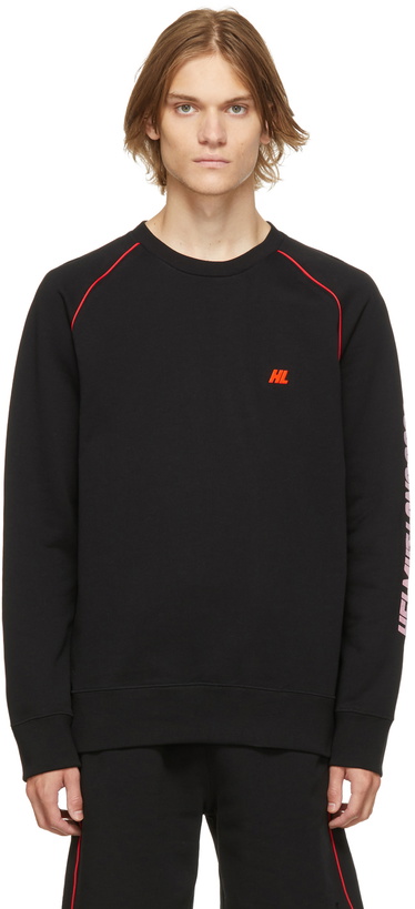 Photo: Helmut Lang Black Raglan Crewneck Sweatshirt