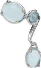 Alan Crocetti SSENSE Exclusive Blue Topaz Drip Single Earring