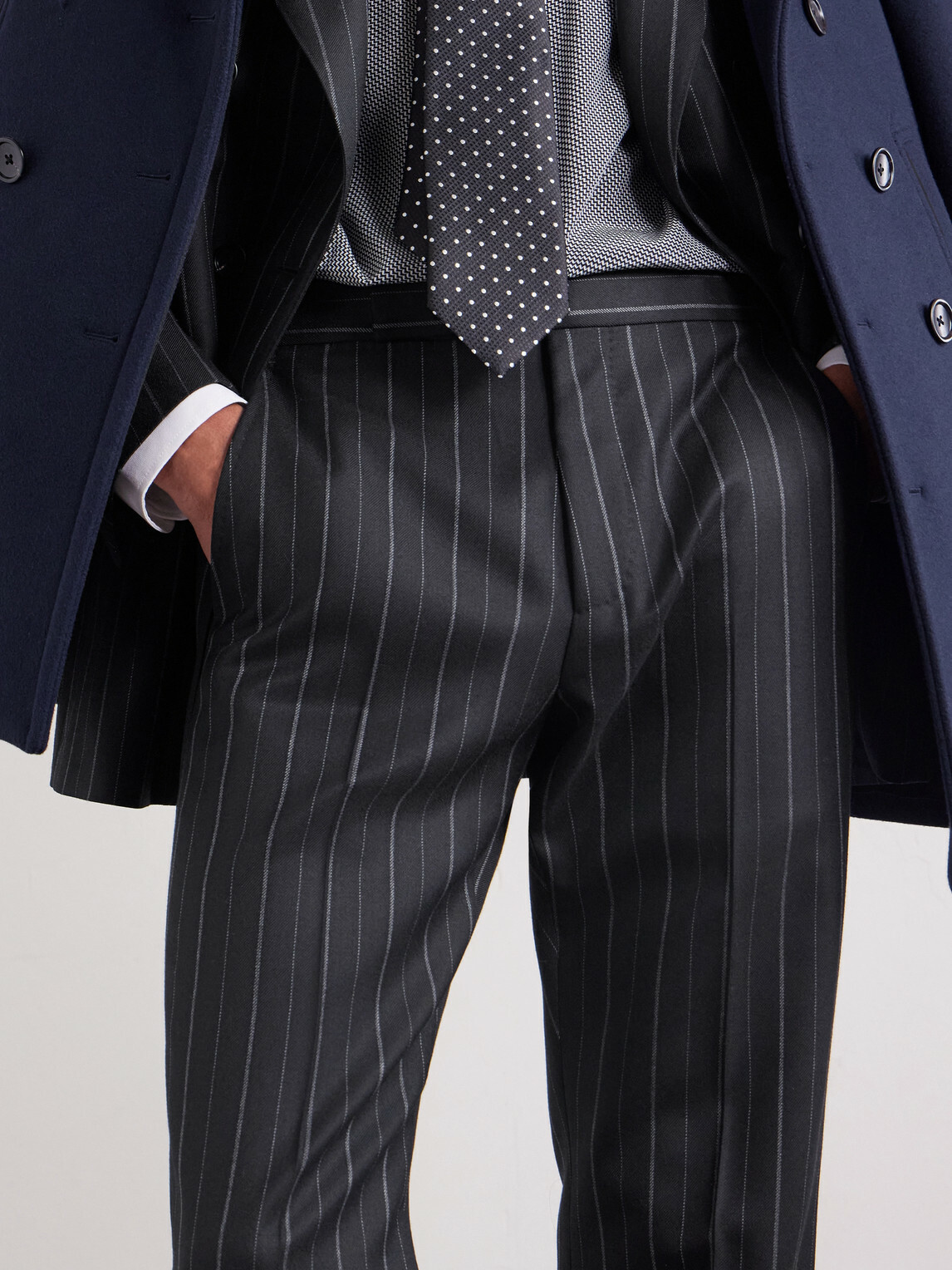 TOM FORD - Straight-Leg Pinstriped Wool-Twill Suit Trousers - Black