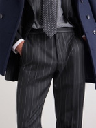 TOM FORD - Straight-Leg Pinstriped Wool-Twill Suit Trousers - Black