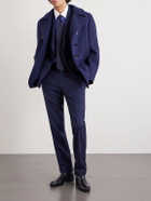 TOM FORD - Double-Breasted Wool Coat - Blue