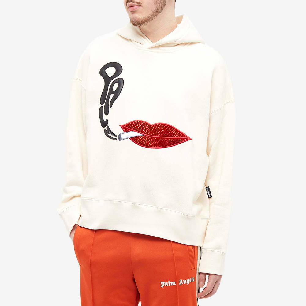 Mens Palm Angels red Logo Hoodie