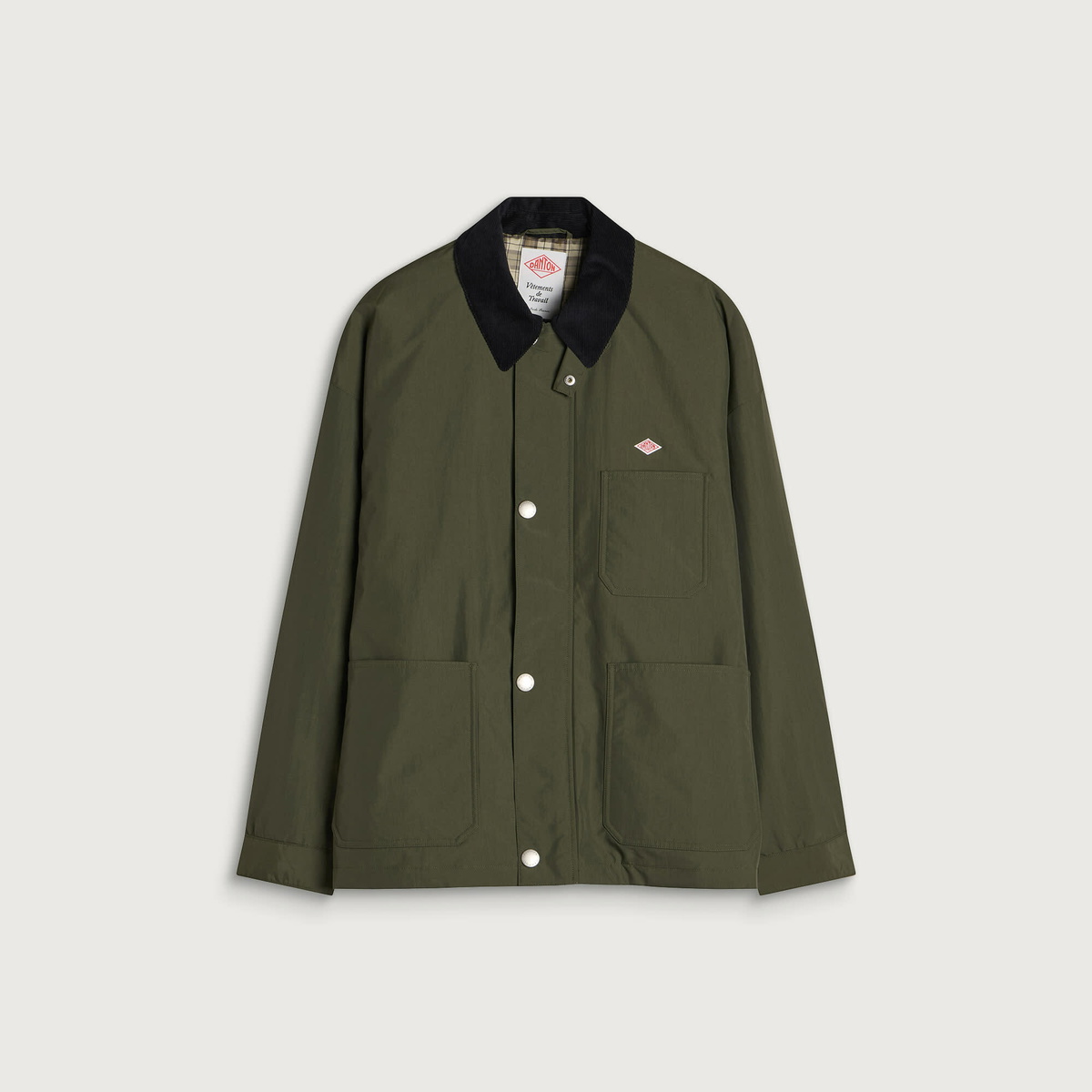Danton Men's Nylon Teffeta Coverall Jacket in Olive