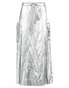 Jijil Womens Maxi skirt in Silver