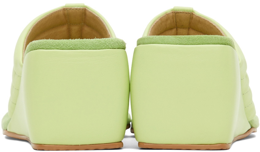 OSOI Green Wedge Wave Sandals