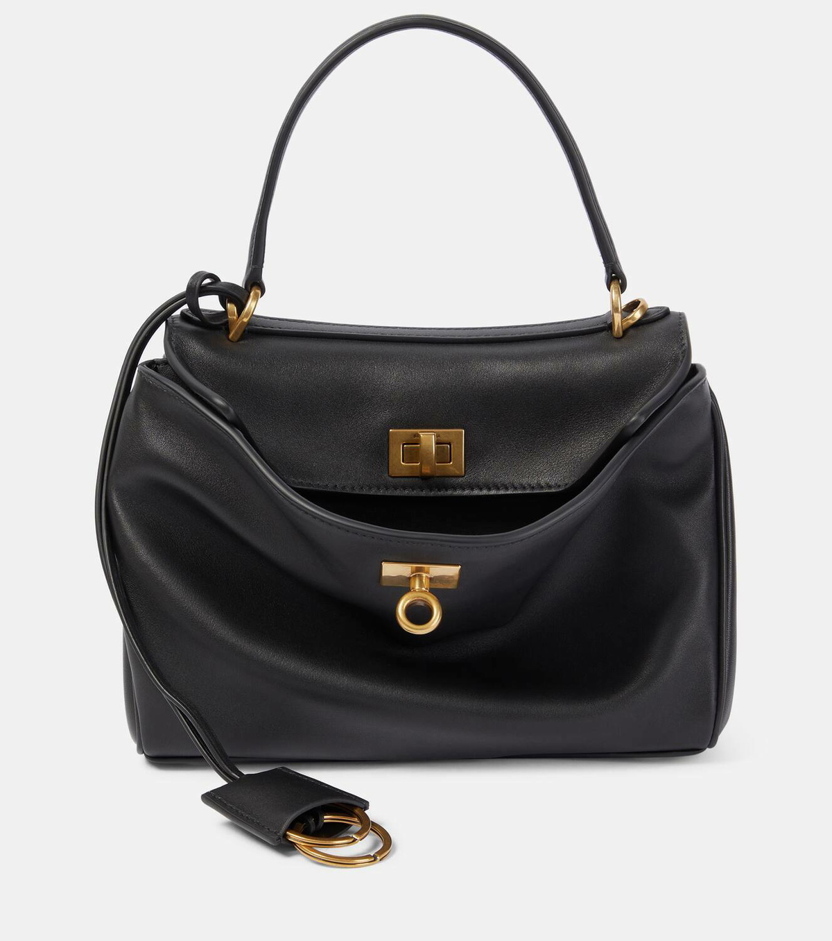 【関税＆送料込み】Balenciaga Dark Red Leather Rodeo Mini T Rodeo Mini leather tote bag in burgundy - Balenciaga | Mytheresa