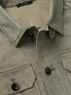 TOM FORD - Suede Shirt Jacket - Neutrals