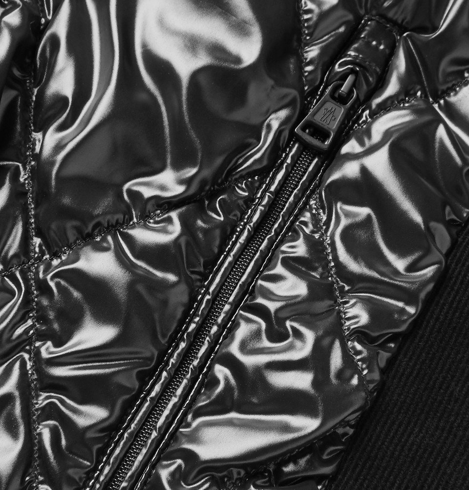 Moncler Fragment Sven Velvet Varsity Jacket in Black for Men