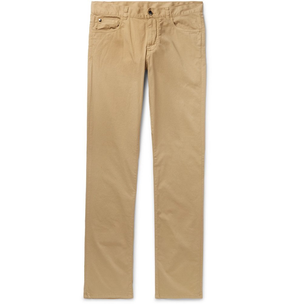 Canali - Stretch-Cotton Twill Trousers - Beige Canali