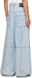 LU'U DAN Blue Paneled Jeans