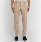 Tod's - Beige Slim-Fit Stretch Cotton and Linen-Blend Trousers - Beige