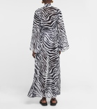 Alexandra Miro Betty zebra-print chiffon beach dress