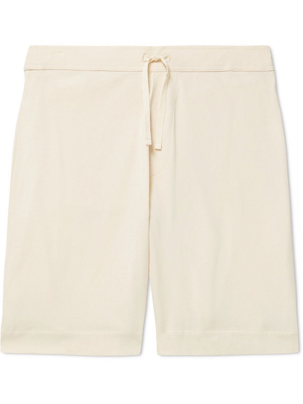 Photo: Oliver Spencer Loungewear - York Supima Cotton-Jersey Drawstring Shorts - Neutrals