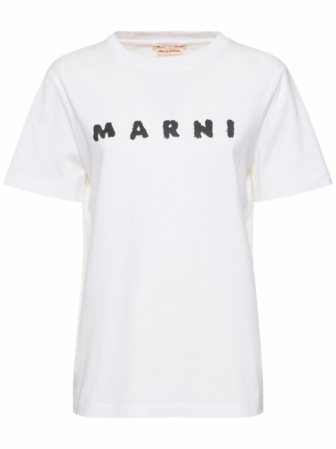 【MARNI】Logo Lily Short-Sleeved T-Shirt/関税+全国送料込み Marni Short Shirt with Short Sleeves with Cuff | SHOWROOM