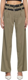 lesugiatelier Khaki Belted Trousers