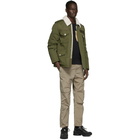 Yves Salomon - Army Green Down and Shearling Jacket