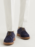 Brunello Cucinelli - Suede Wingtip Brogues - Blue