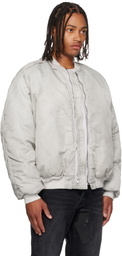 ALEXANDER DIGENOVA Gray Cutout Bomber Jacket