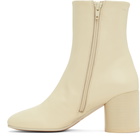 MM6 Maison Margiela Off-White Anatomic Ankle Boots