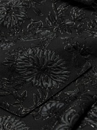 4SDesigns - Camp-Collar Brocade Shirt - Black