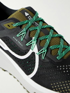 Nike Running - React Pegasus Trail 4 Rubbier-Trimmed Mesh Sneakers - Black