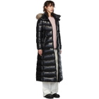 Moncler Black Down Hudson Long Coat