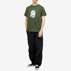 Dime Men's Snow Globe T-Shirt in Forest Green