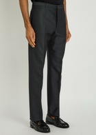 Jil Sander Tapered-leg Wool-blend Trousers Dark Grey