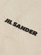Jil Sander - Logo-Print Leather-Trimmed Canvas Tote Bag