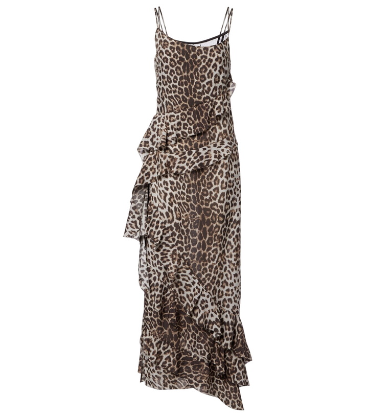 Photo: Jacques Wei Leopard-print draped silk maxi dress