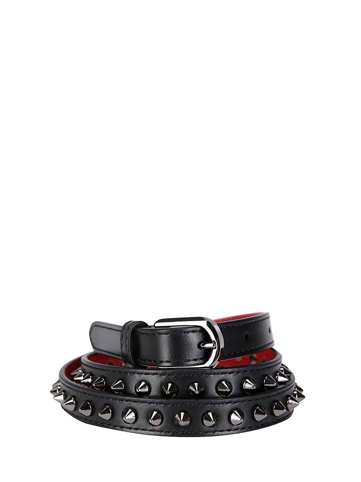 Christian Louboutin - Glitter logo leather belt Christian Christian Louboutin - Glitter logo leather belt Christian