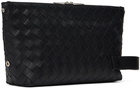 Bottega Veneta Black Intrecciato Toiletry Case