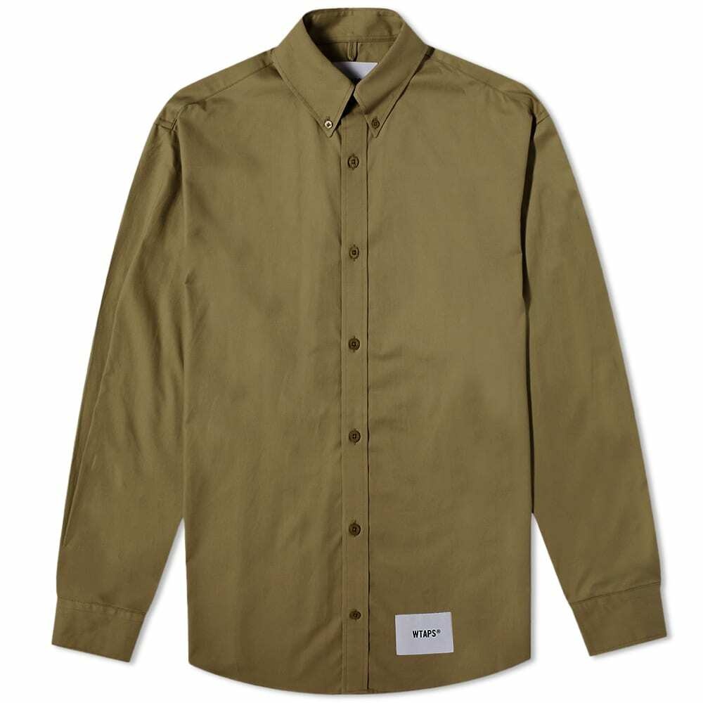 Photo: WTAPS Men's Twill Button Down Shirt in Olive Drab
